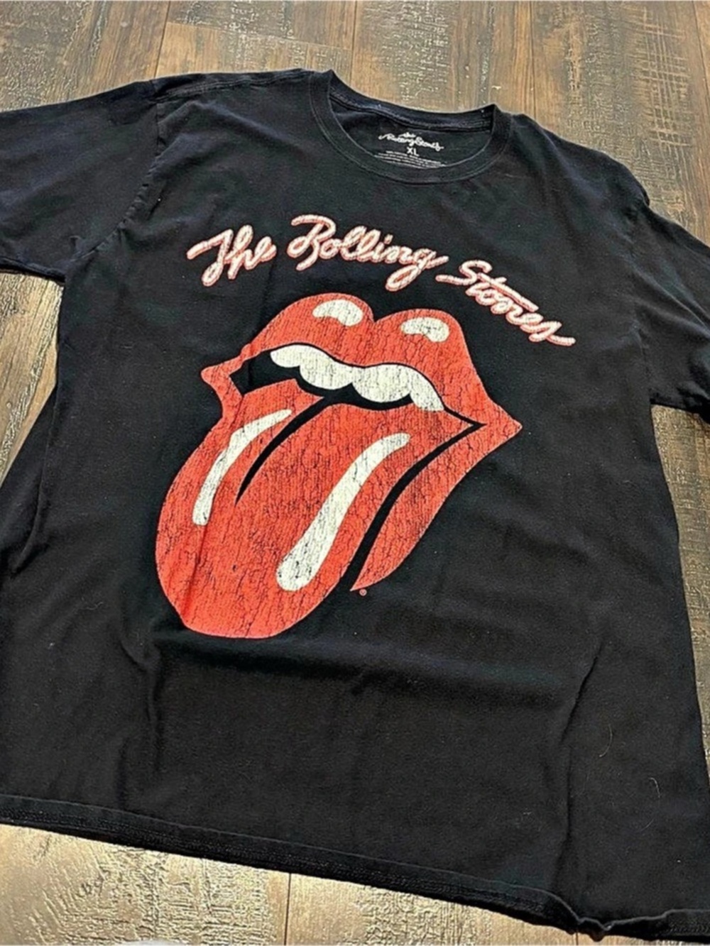The Rolling Stones Tongue Logo Tee Graphic Tee Black XL